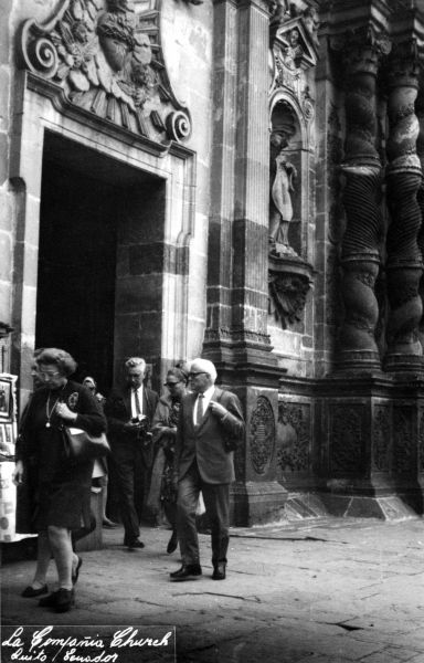Rudi at a church in Quito, Ecuador, September 1968
